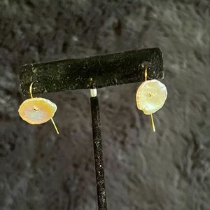 ANTHROPOLOGIE MOTHER OF PEARL CHANDELIER EARINGS